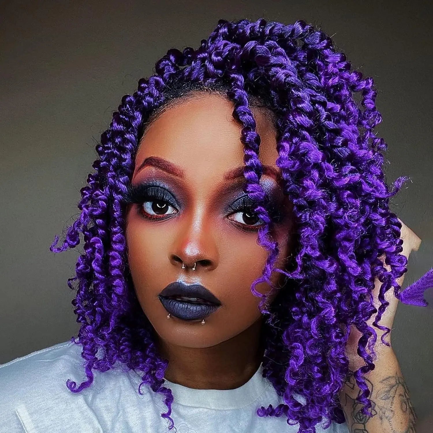 ( US ONLY) FAST SHIPPING NB | Toyotress® Tiana Passion Twist Hair - Pre-twisted Crochet Braids Natural Black, Pre-looped Synthetic Braiding Hair Extensions Toyotress